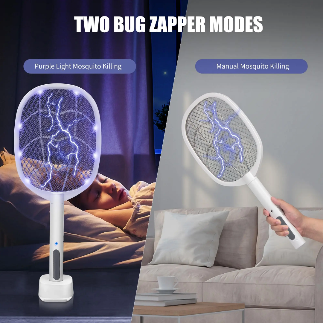 Raquette anti-Moustique Rechargeable 2en1