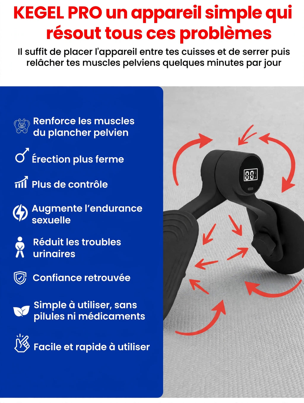 Kegel Pro — Renforcez votre plancher pelvien , reprenez le contrôle intime