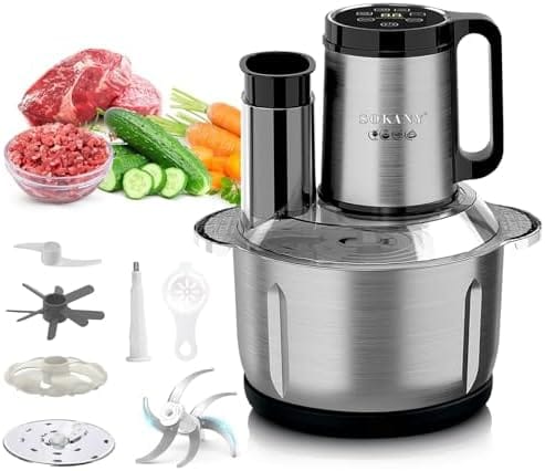 Mixeur-Hachoir multifonctions SOKANY 6en1, 5 Litres, 6 Lames et 1000W