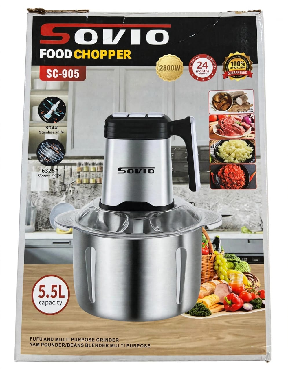 Mixeur-Hachoir multifonctions 5 Litres SOVIO