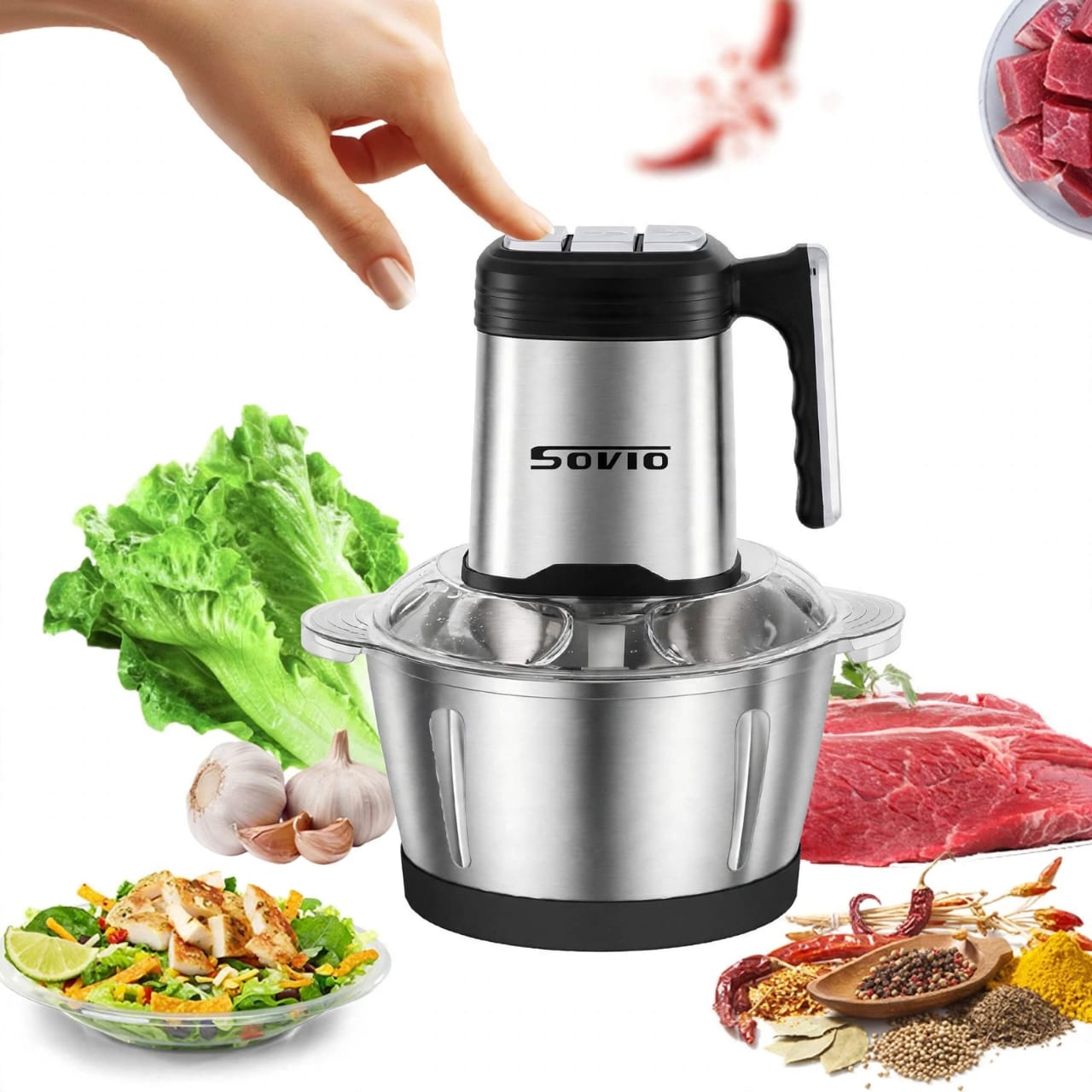 Mixeur-Hachoir multifonctions 5 Litres SOVIO